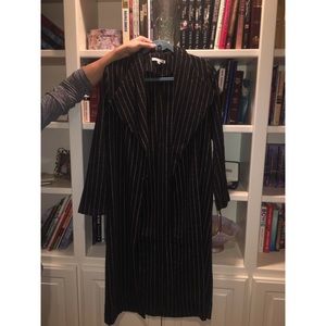 Black and white striped Favlux coat